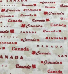 100 per cent cotton CANADA priced by 1/2 meter