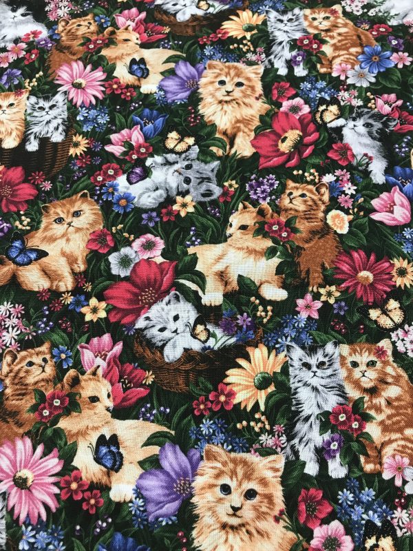 100 per cent cotton  PURR- FECT!  priced by 1/2 meter